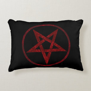 Rode Duivel Pentagram Accent Kussen