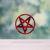 Rode Duivel Pentagram Acryl Bord (Neutraal)