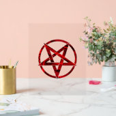 Rode Duivel Pentagram Acryl Bord (Huwelijk)