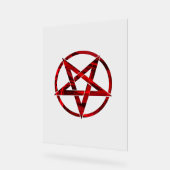 Rode Duivel Pentagram Acryl Bord (Hoek)