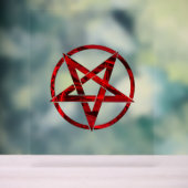Rode Duivel Pentagram Acryl Bord (Neutraal)