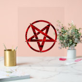 Rode Duivel Pentagram Acryl Bord (Huwelijk)