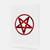 Rode Duivel Pentagram Acryl Bord (Hoek)