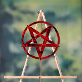 Rode Duivel Pentagram Acryl Bord (Neutraal)