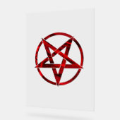 Rode Duivel Pentagram Acryl Bord (Hoek)