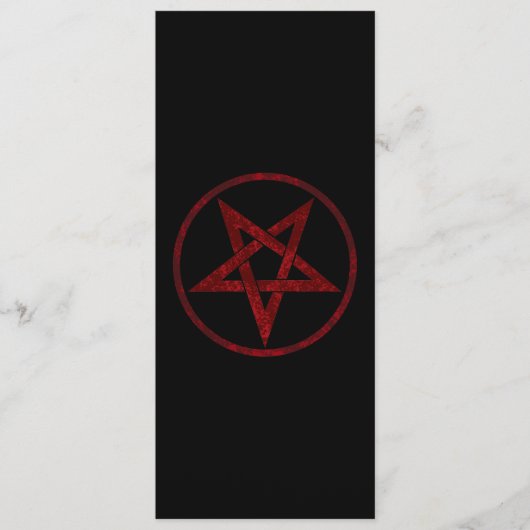 Rode Duivel Pentagram Advieskaart (Voorkant)