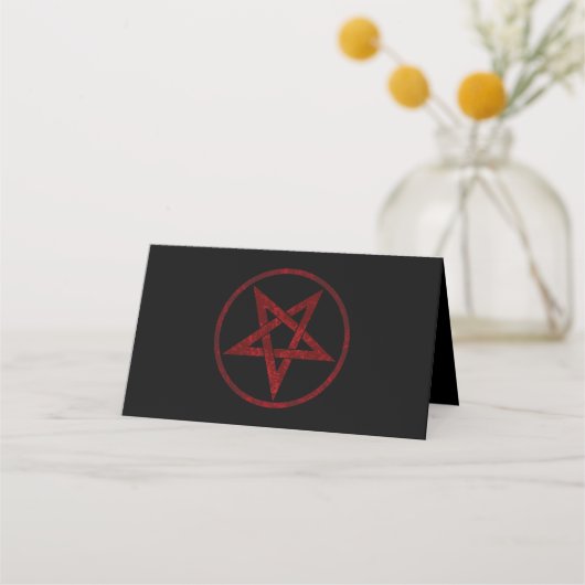Rode Duivel Pentagram Afsprakenkaart (Voorkant)