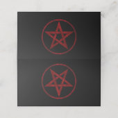 Rode Duivel Pentagram Afsprakenkaart (Buitenkant ongevouwen)