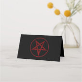 Rode Duivel Pentagram Afsprakenkaart (Achterkant)