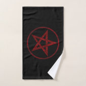 Rode Duivel Pentagram Bad Handdoek (Handdoek)