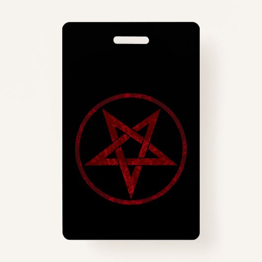 Rode Duivel Pentagram Badge (Voorkant)