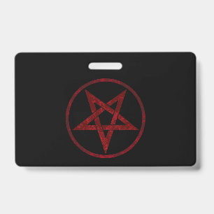 Rode Duivel Pentagram Badge