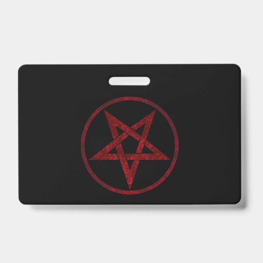 Rode Duivel Pentagram Badge (Voorzijde)