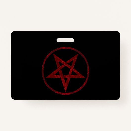 Rode Duivel Pentagram Badge (Voorkant)
