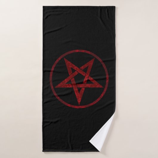 Rode Duivel Pentagram Badhanddoek (Badhanddoek)