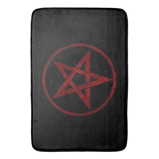 Rode Duivel Pentagram Badmat (Voorkant Verticaal)