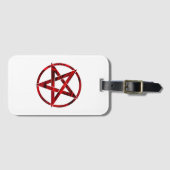 Rode Duivel Pentagram Bagagelabel (Voorkant (horizontaal))