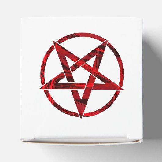 Rode Duivel Pentagram Bedankdoosjes (Bovenkant)
