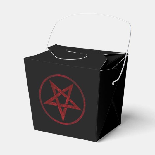 Rode Duivel Pentagram Bedankdoosjes (Voorkant Zijde)