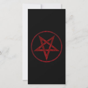 Rode Duivel Pentagram Bedankkaart