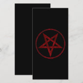 Rode Duivel Pentagram Bedankkaart (Voorkant / Achterkant)
