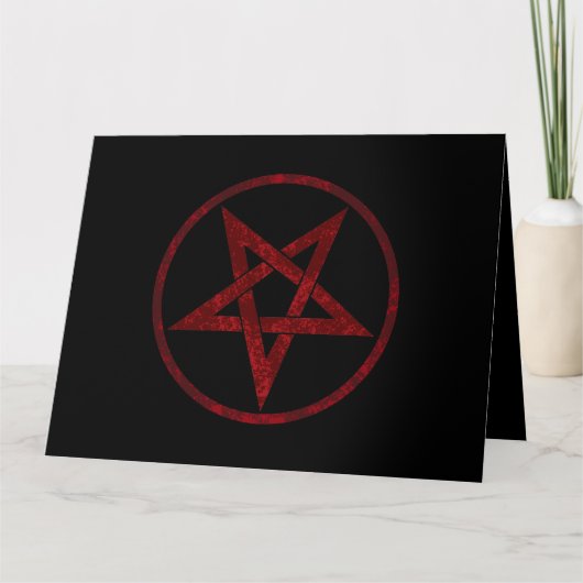 Rode Duivel Pentagram Bedankkaart (Voorkant)