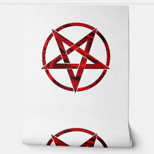 Rode Duivel Pentagram Behang