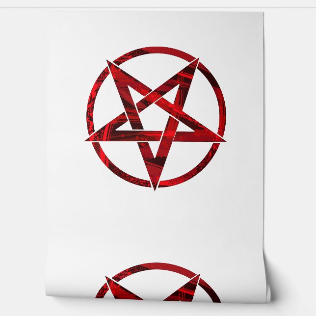 Rode Duivel Pentagram Behang (Afrollen)