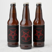 Rode Duivel Pentagram Bier Etiket (Flessen)