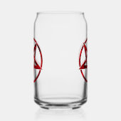 Rode Duivel Pentagram Blikvorm Glas (Rechts)