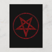 Rode Duivel Pentagram Briefkaart (Voorkant)