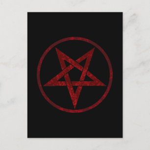 Rode Duivel Pentagram Briefkaart