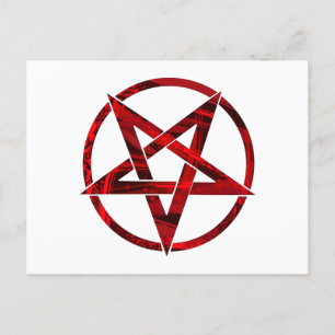Rode Duivel Pentagram Briefkaart