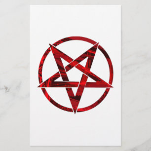 Rode Duivel Pentagram Briefpapier