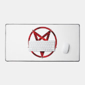 Rode Duivel Pentagram Bureaumat (Keyboard & Muis)