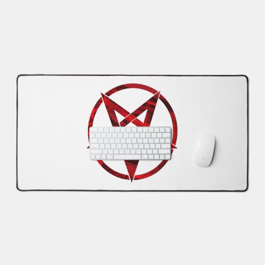 Rode Duivel Pentagram Bureaumat (Keyboard & Muis)