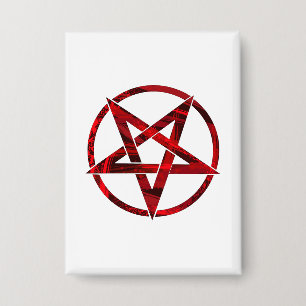 Rode Duivel Pentagram Button