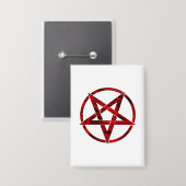 Rode Duivel Pentagram Button (Voorkant / Achterkant)