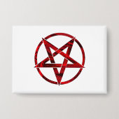 Rode Duivel Pentagram Button (Voorkant)