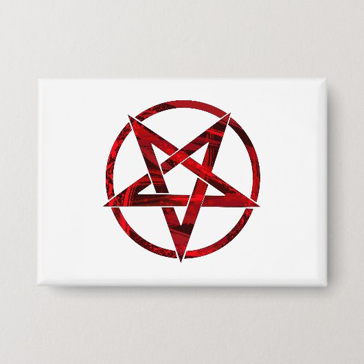 Rode Duivel Pentagram Button (Voorkant)