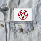 Rode Duivel Pentagram Button (Insitu)