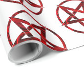 Rode Duivel Pentagram Cadeaupapier (Rol Hoek)