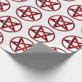 Rode Duivel Pentagram Cadeaupapier (Hoek)
