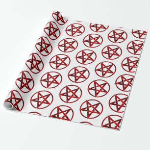 Rode Duivel Pentagram Cadeaupapier