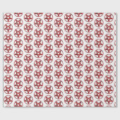 Rode Duivel Pentagram Cadeaupapier (Vlak)