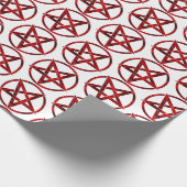 Rode Duivel Pentagram Cadeaupapier (Hoek)