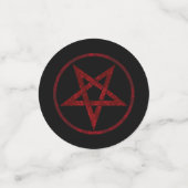 Rode Duivel Pentagram Confetti (Kleine voorkant)