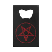 Rode Duivel Pentagram Creditkaart Flessenopener (Achterkant)