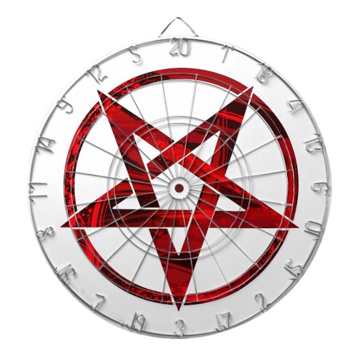 Rode Duivel Pentagram Dartbord (Voorkant)