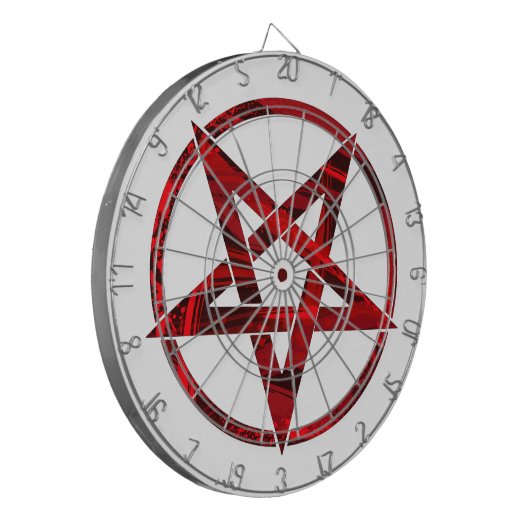 Rode Duivel Pentagram Dartbord (Voorkant Links)